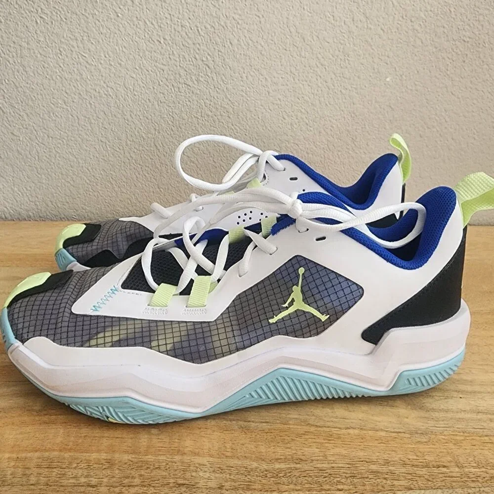 Air Jordan MJ One Take 4 Low White Copa Lime Shoes DO7193-003 Mens 9.5